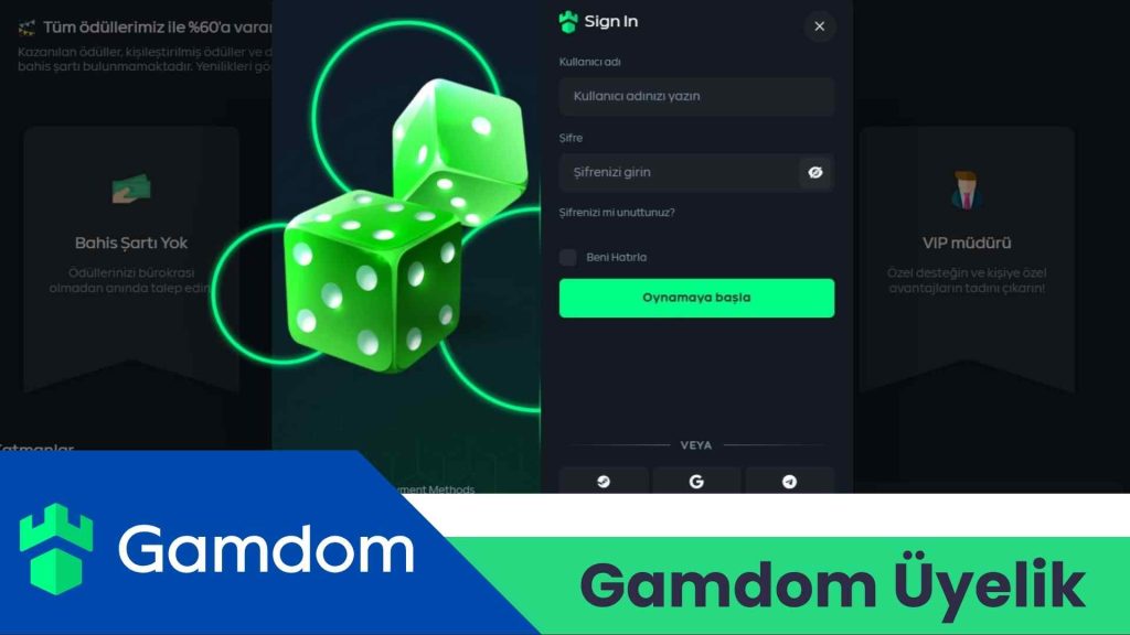 Gamdom Üyelik